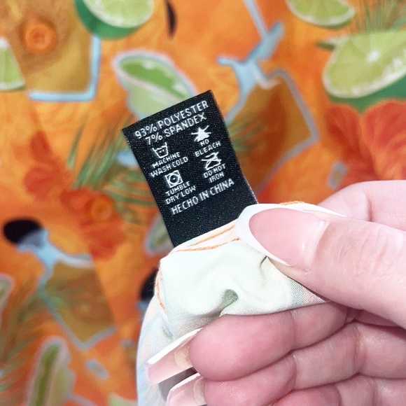 Dixxon The Anejo Short Sleeve Summer Tropical Drinking Alcoha Orange Men's Shirt - Picture 10 of 10